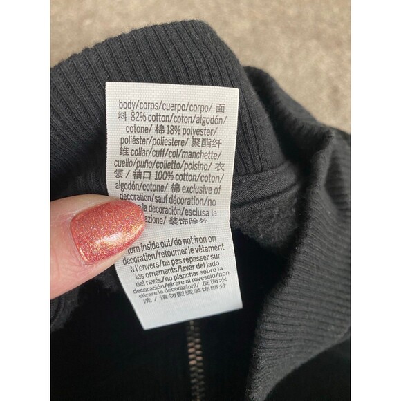 PINK Cropped Quarter Zip Fleece Size Large - Picture 8 of 8